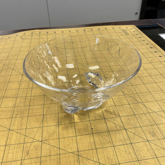 Stuben Crystal Bowl w/Snake Base