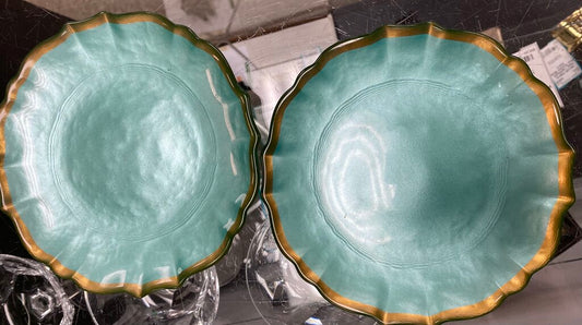 2x Vietri Baroque Canape Plates