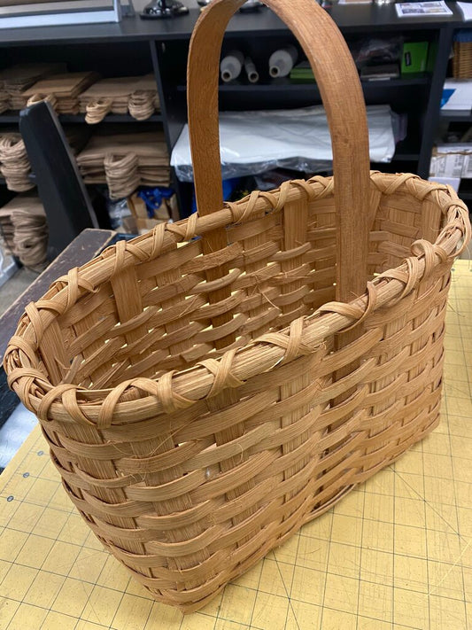 Handwoven Wood Strip Basket