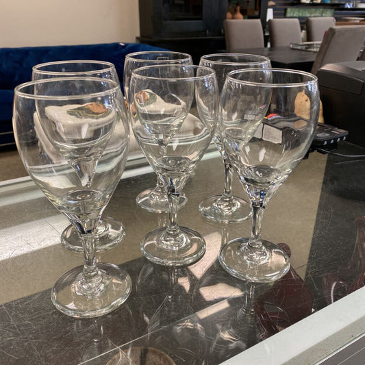 6x Libbey All Purpose Wine Glasses