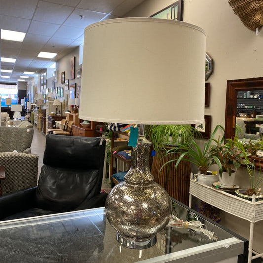 Mercury Glass Ball Base Lamp