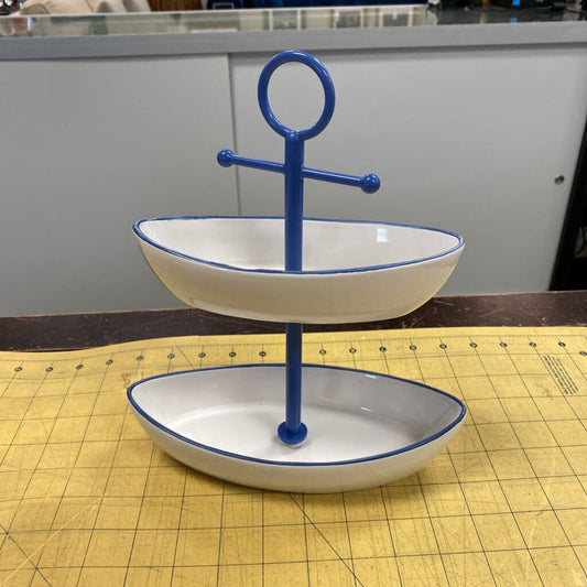 2 Tier Rowboat Condiment Server