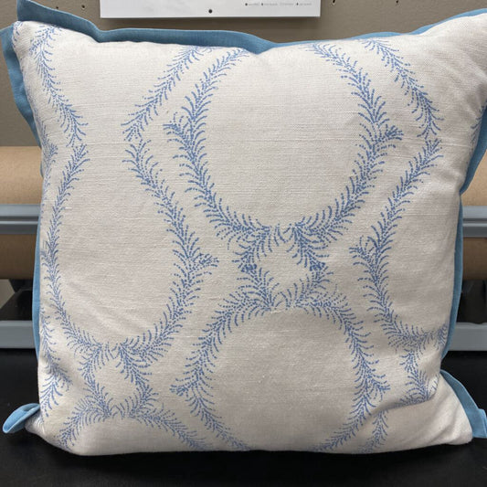 Custom Linen Print Pillow w/Flange