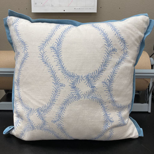 Custom Linen Print Pillow w/Flange