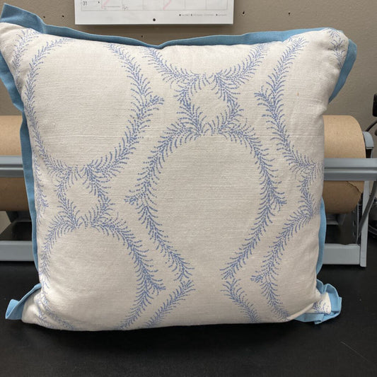 Custom Linen Print Pillow w/Flange