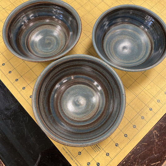 3x Studio Pottery Bowls