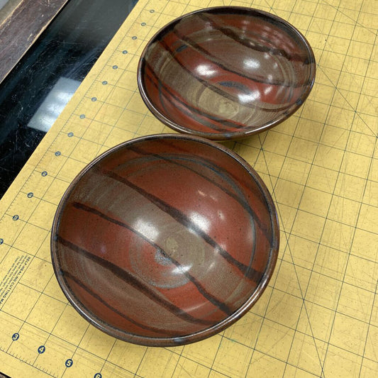 2x Studio Pottery Bowls