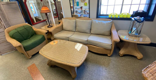 Lloyd Loom Sofa, Chair, 3x Tables