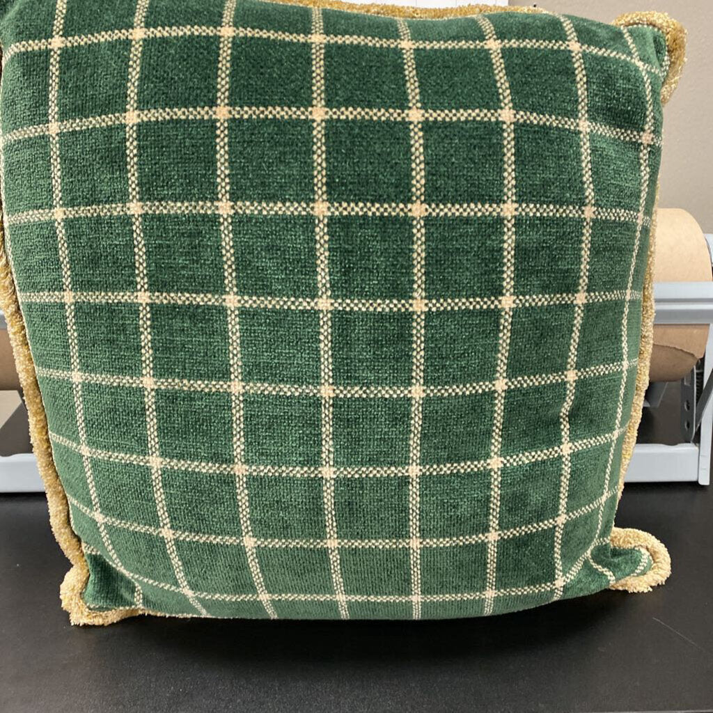 Velour Plaid Accent Pillow