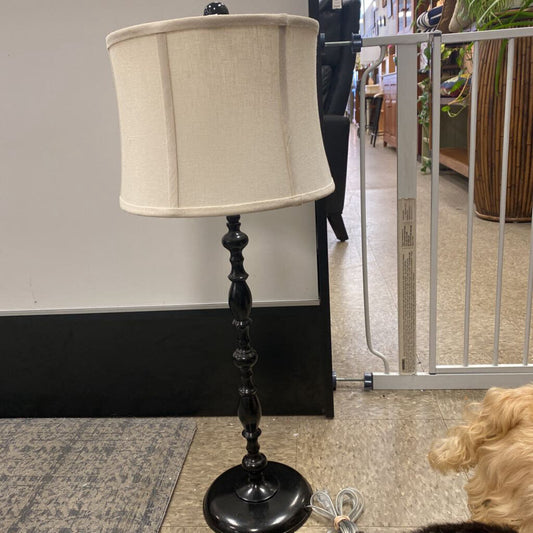 Candlestick Lamp w/Linen Shade