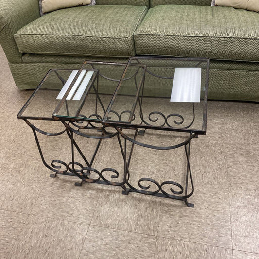 Wrought Iron Nesting Table Set