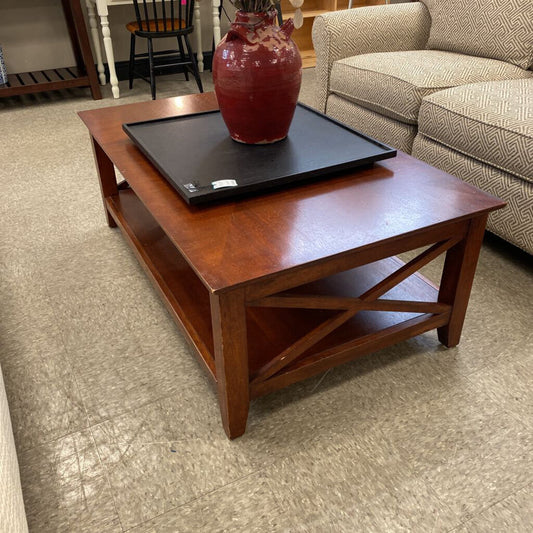 Marquetry Pattern X Sides Coffee Table