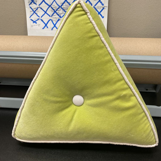 Triangle Velvet Pillow w/Piping