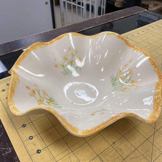 European Pottery Fluted Bowl