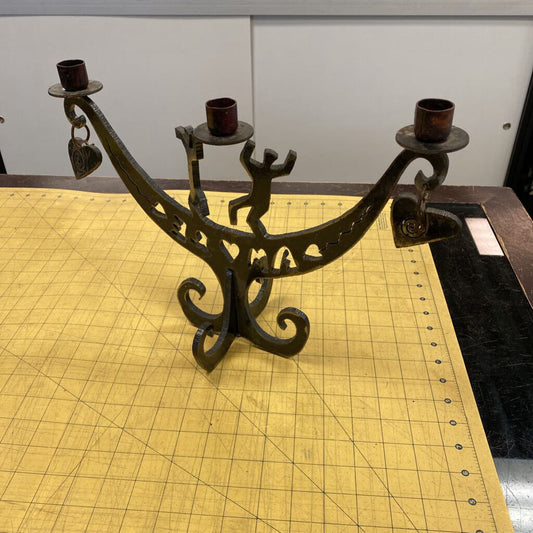 Forged Iron Candleholder