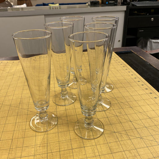 6x Camel Cigarette Logo Pilsner Glasses