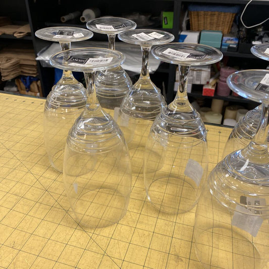 7x Mikasa Swirl Wine Glasses