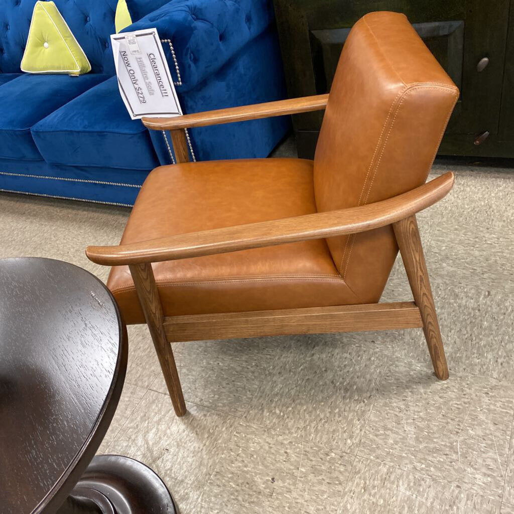 West Elm MCM Vegan Leather Chair
