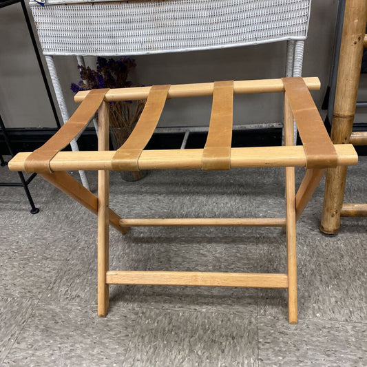 Leather Strap Luggage Rack