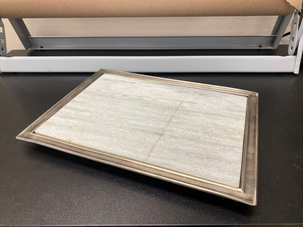 Metal and Marble Cheese Platter