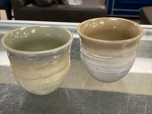 2x Stoneware Tea Cups