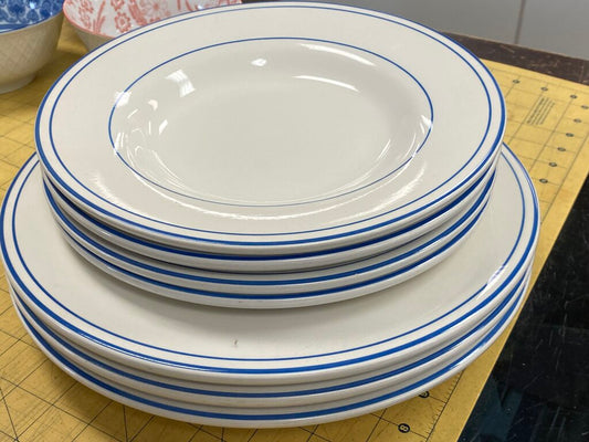 Pottery Barn Marina Plates and Bowls