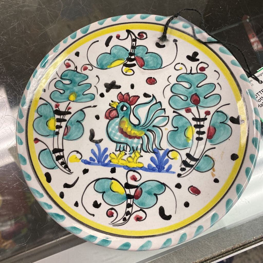 Italian Pottery Chicken Plate