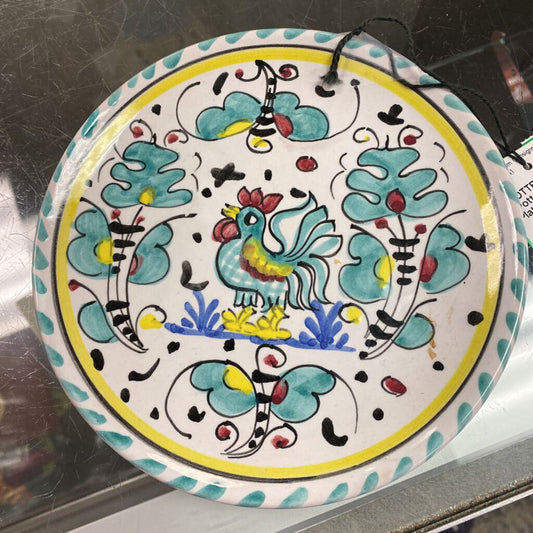 Italian Pottery Chicken Plate