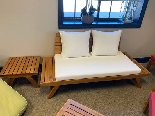 Lavinia Develin Wood Love Seat/Table