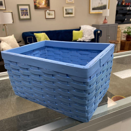 Painted Woven Bin Basket