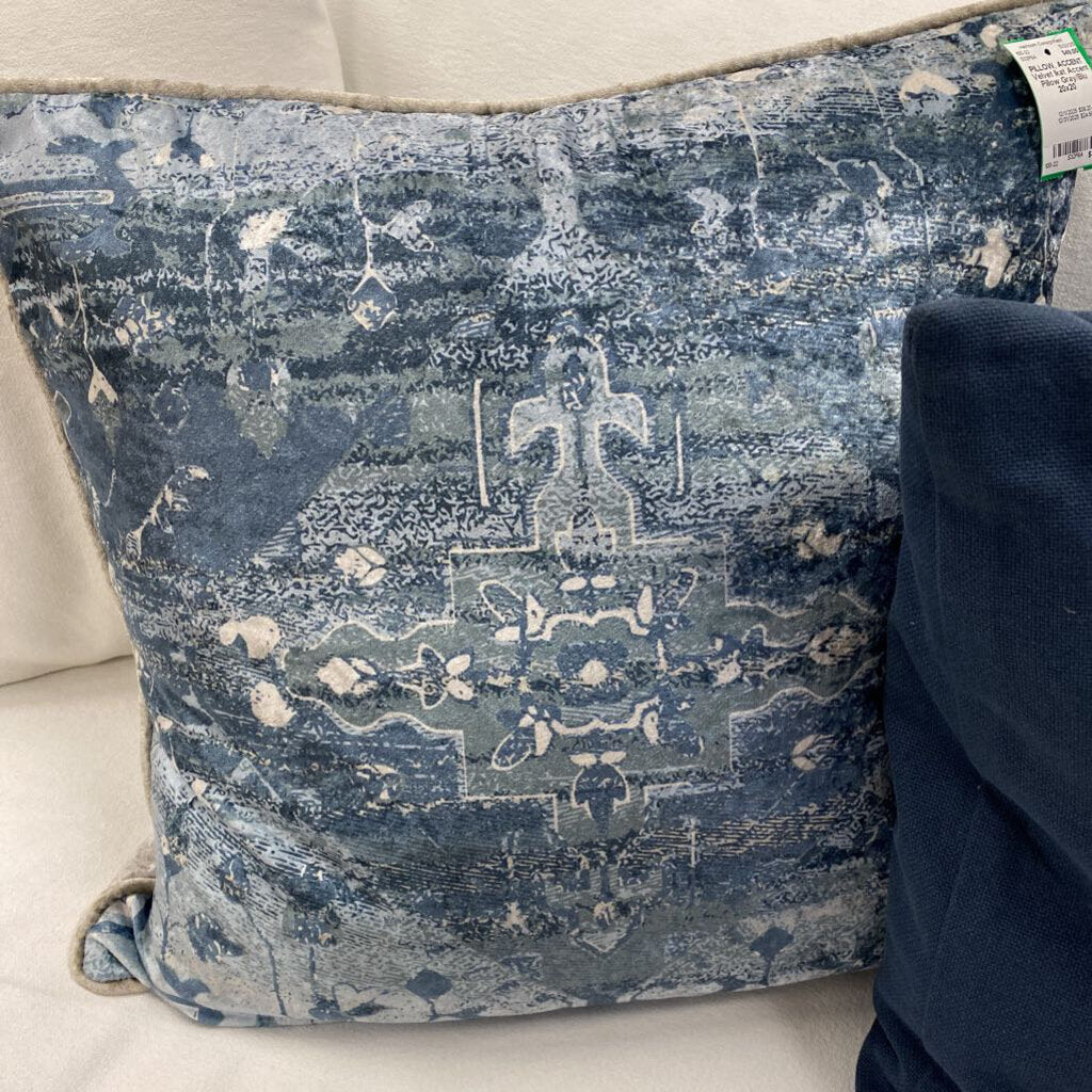 Velvet Ikat Accent Pillow