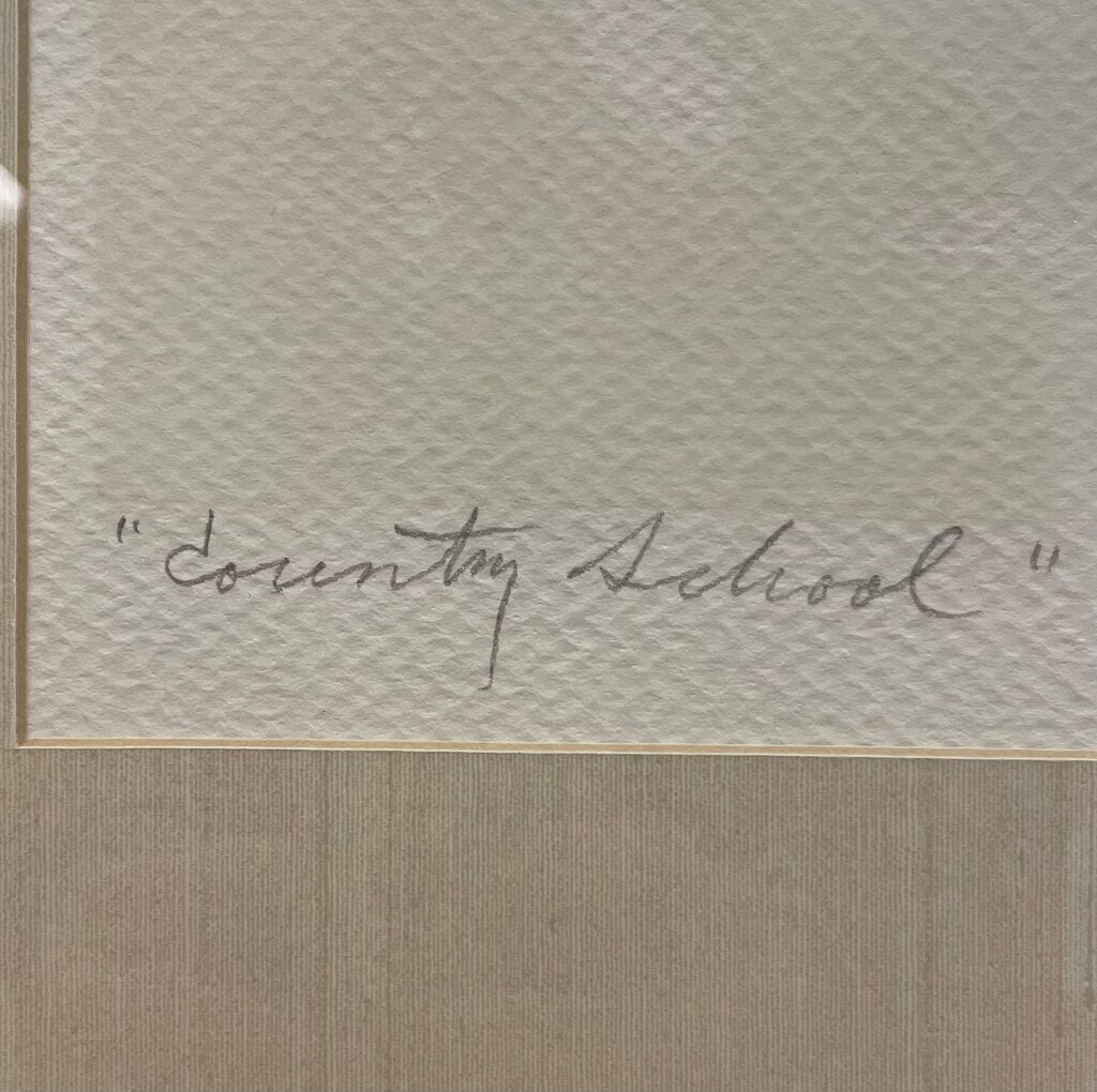 John Legere Silk Screen "Country School"