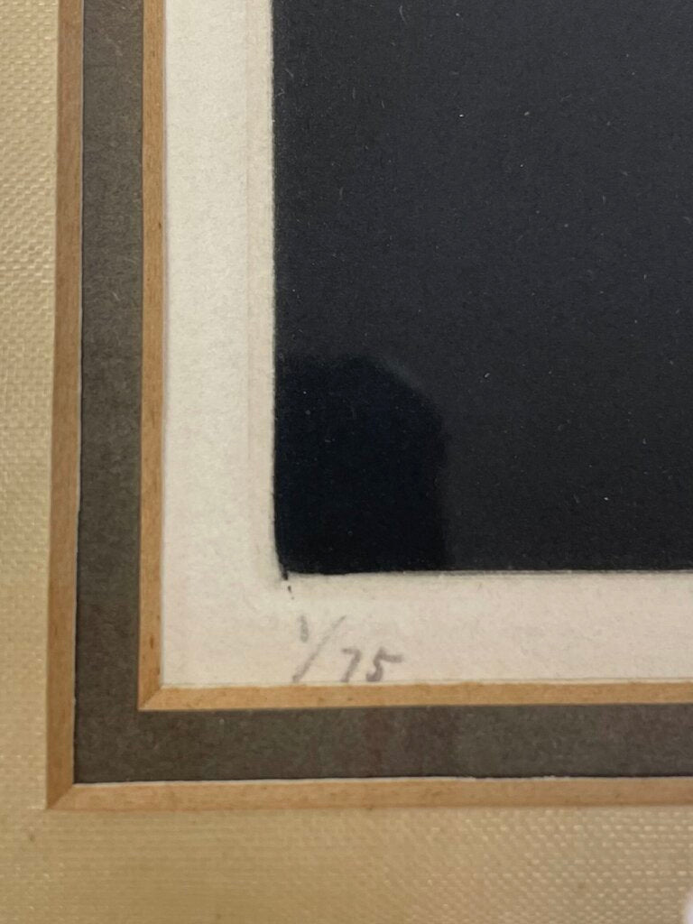 Tomoe Yokoi Mezzotint "Leaf and Butterfly"