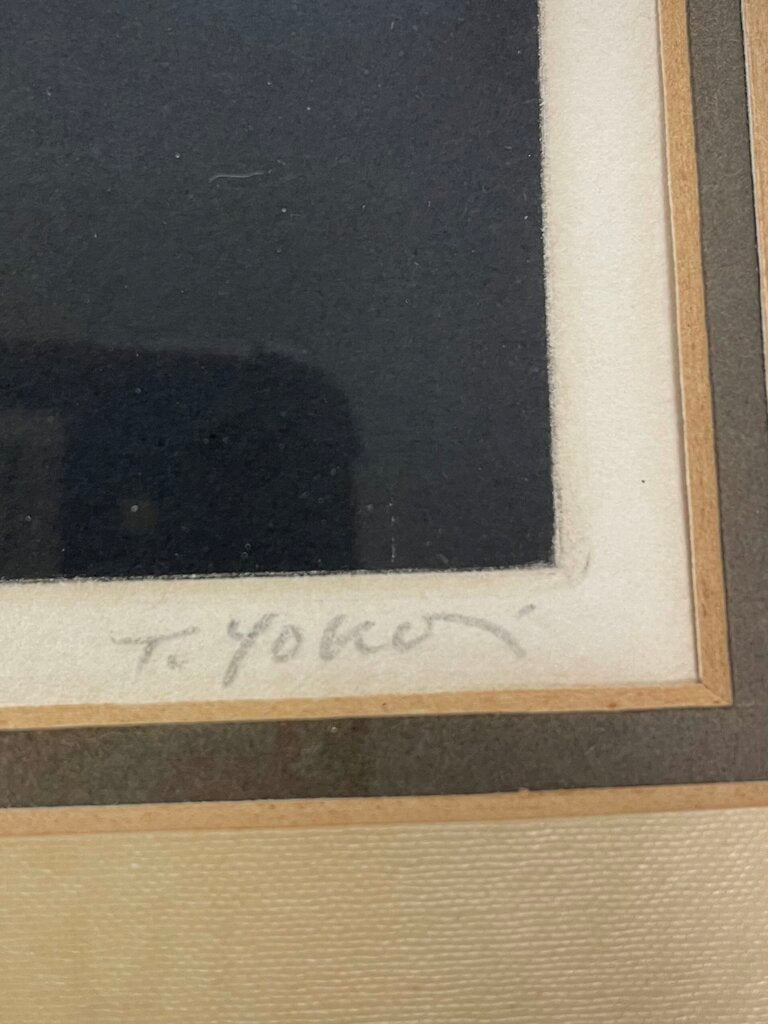 Tomoe Yokoi Mezzotint "Tree and Butterfly"