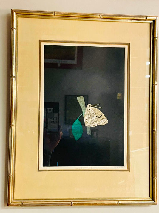 Tomoe Yokoi Mezzotint "Tree and Butterfly"