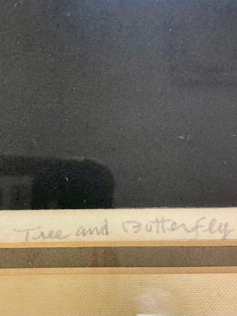 Tomoe Yokoi Mezzotint "Tree and Butterfly"