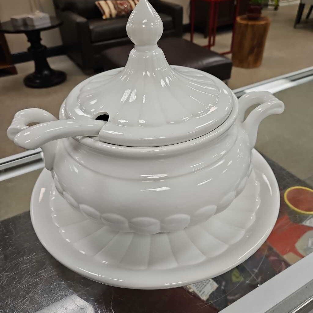 Italian Porcelain Soup Tureen 4 Piece
