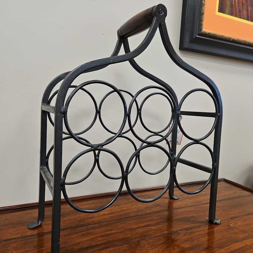 6 Bottle Iron Wine Rack