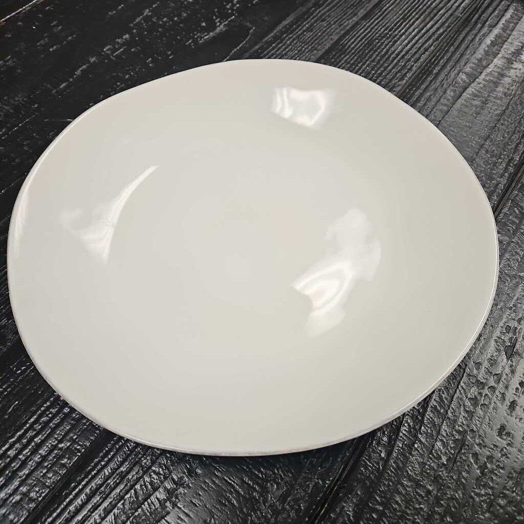 Marin White Stoneware Dinner Plate Set of 8