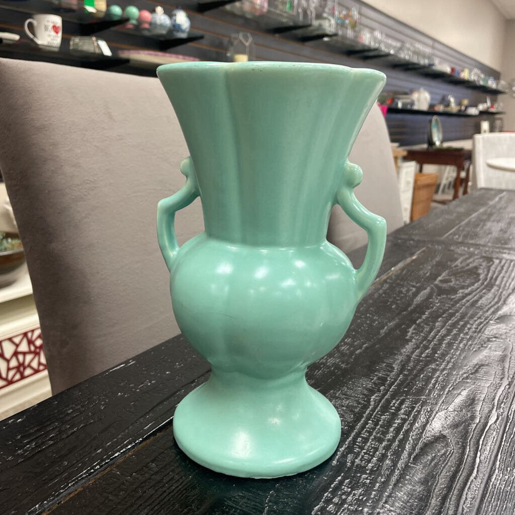 Vintage Turquoise Vase Art Deco Style