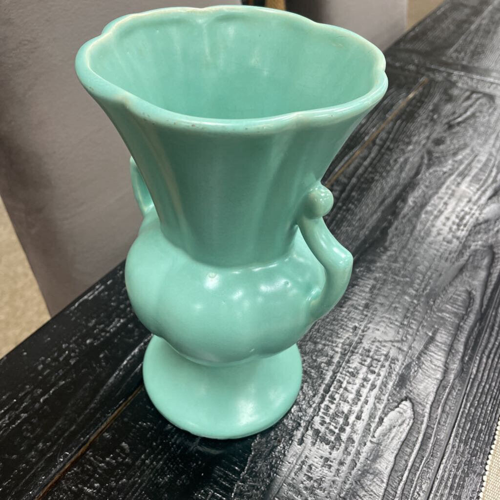 Vintage Turquoise Vase Art Deco Style