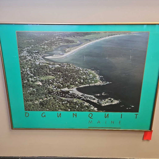Ogunquit, ME Coastline Aerial View Print