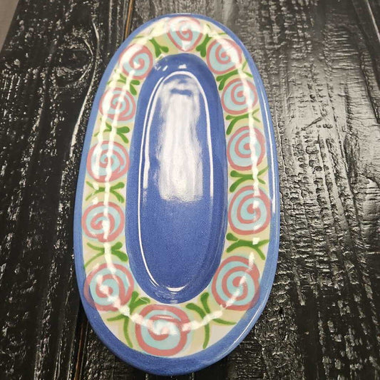 Glazed Ceramic Tidbit Tray