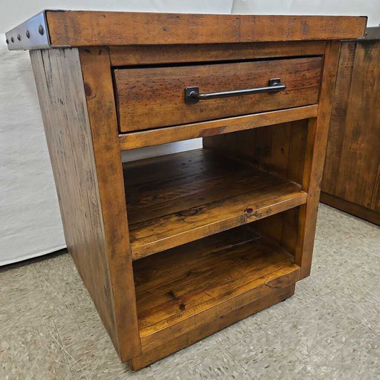 Pottery Barn Single Drawer Industrial End Table