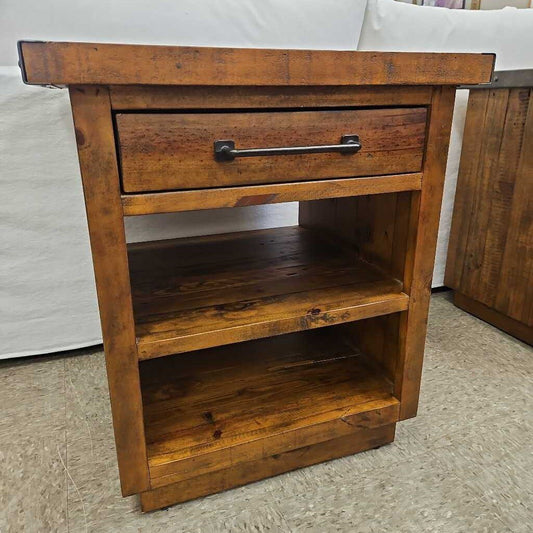 Pottery Barn Single Drawer Industrial End Table