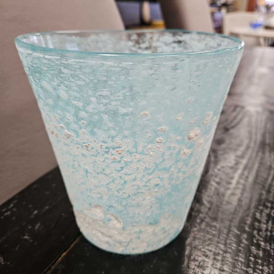 Handblown Frosted/Textured Glass Decorative Vase
