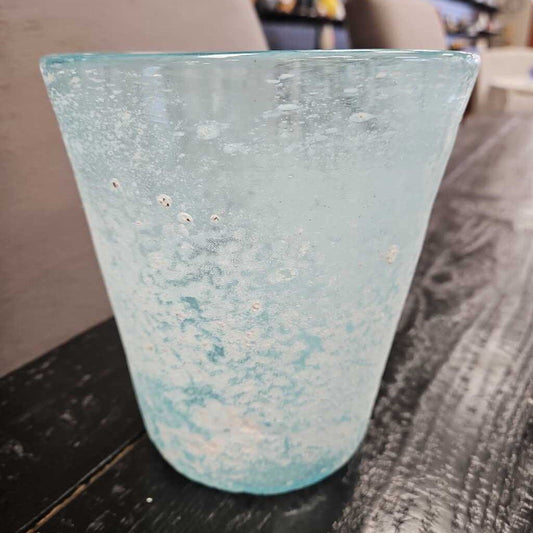 Handblown Frosted/Textured Glass Decorative Vase