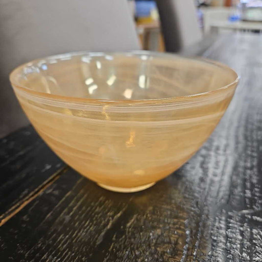 Peach Luminescent Glass Bowl