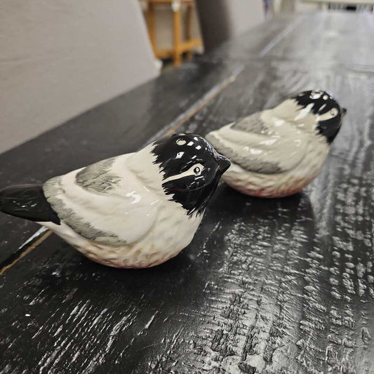 Black Capped Chickadee Ceramic Salt & Pepper Shakers