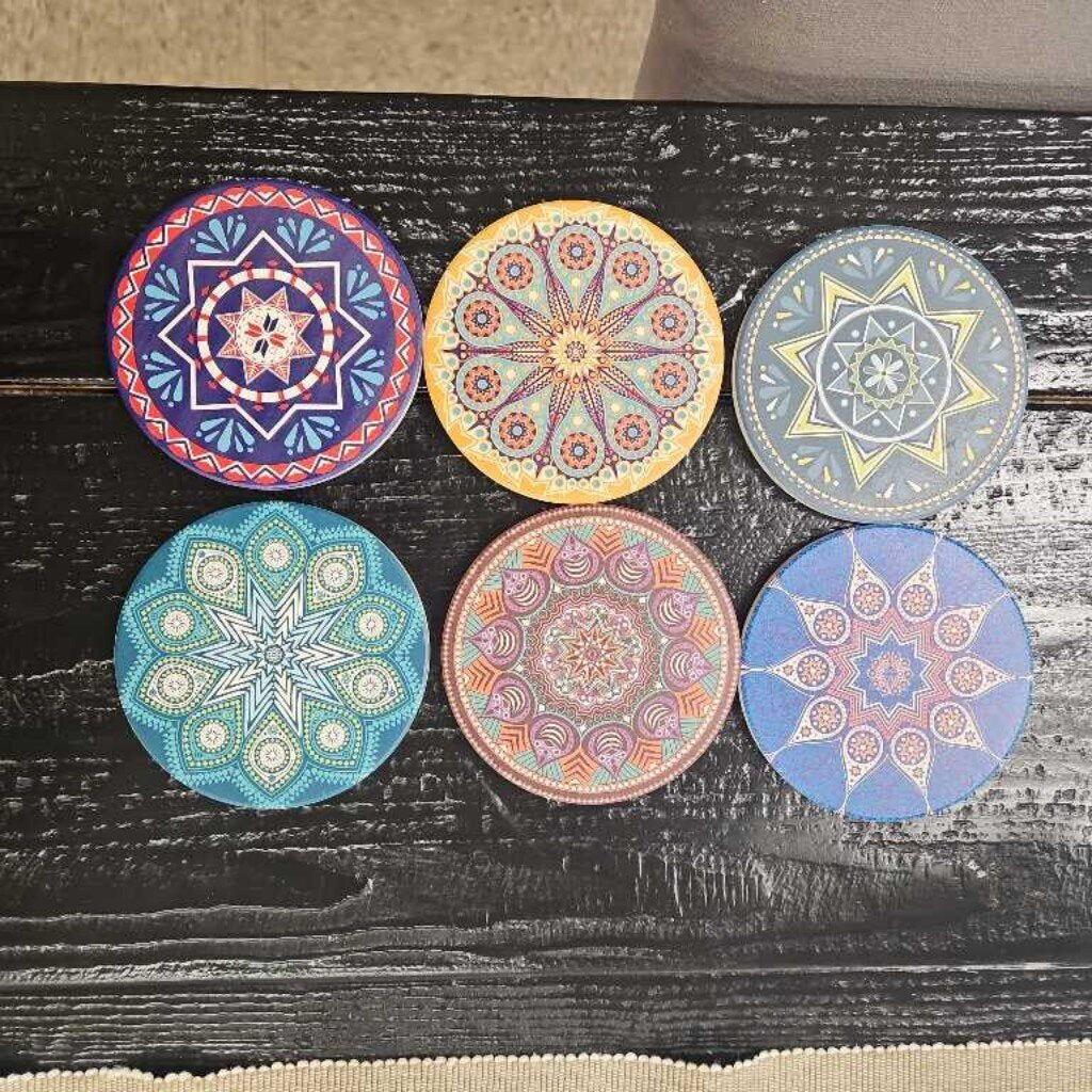 Mosaic Ceramic Coasters - Set of 6